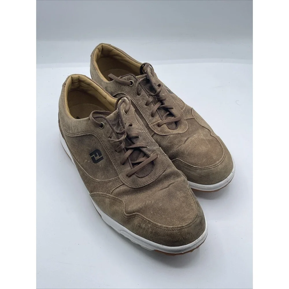 FootJoy Mens 54512 Spikeless Men's Size 12 M Tan Brown Suede Golf Shoes